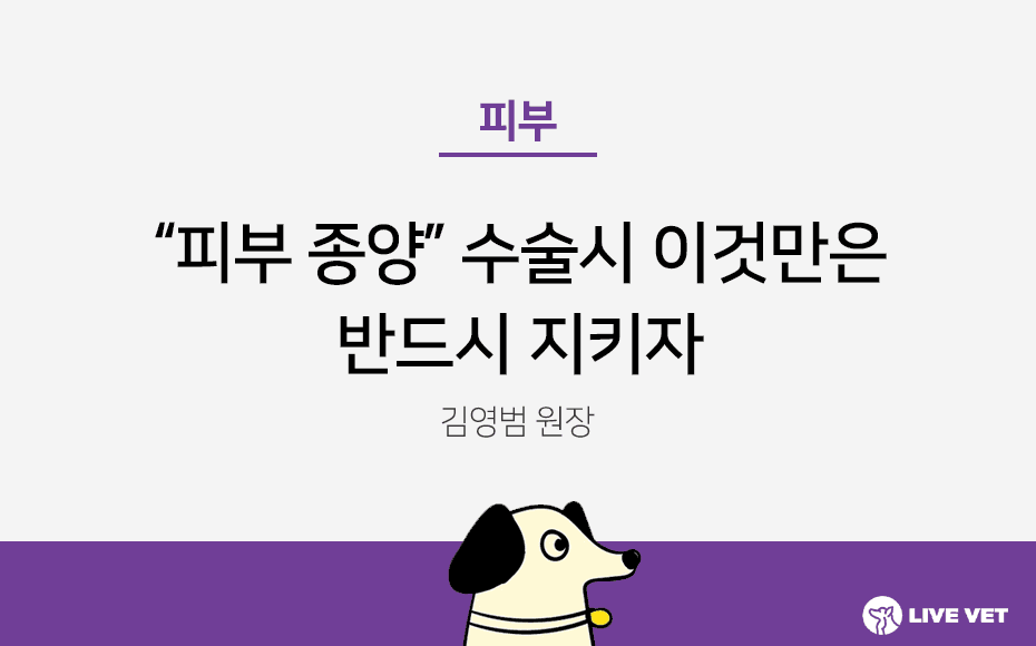 피부 종양 수술시 이것만은 반드시 지키자